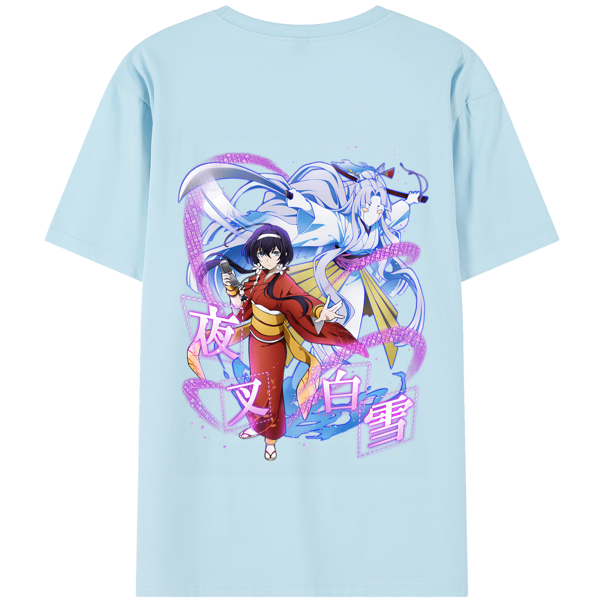 （画像用） 文豪ストレイドッグス Bungo Stray Dogs 綿100％半袖Tシャツ（背面プリント）